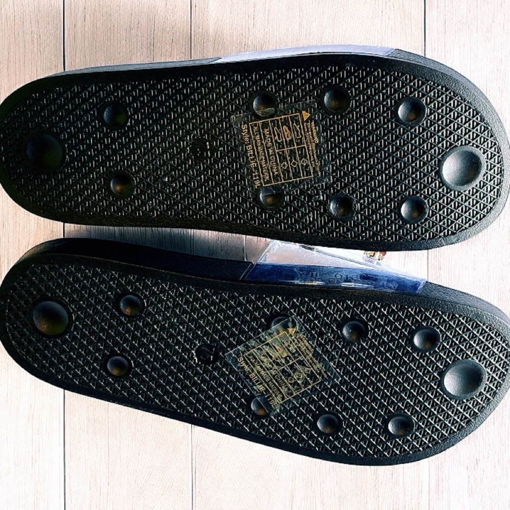 Women's Mudd Clear Rhinestone Embellished Pool Beach Slide Summer Sandal NWT - Picture 9 of 16